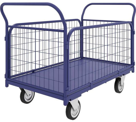 Изображение товара Платформенная тележка с сетчатыми бортами RUSKLAD ТС 6, 800x1200 мм, d200 мм ТС 6 200