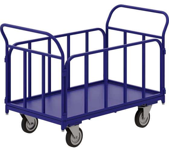 Изображение товара Платформенная тележка с трубчатыми бортами RUSKLAD ТБ 4, 600x1200 мм, d160 мм ТБ 4 160