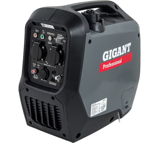 Изображение товара Инверторный генератор Gigant Professional (2 кВт; тихий; 12 В авторозетка/ USB; параллельная работа) GPIGL-2000