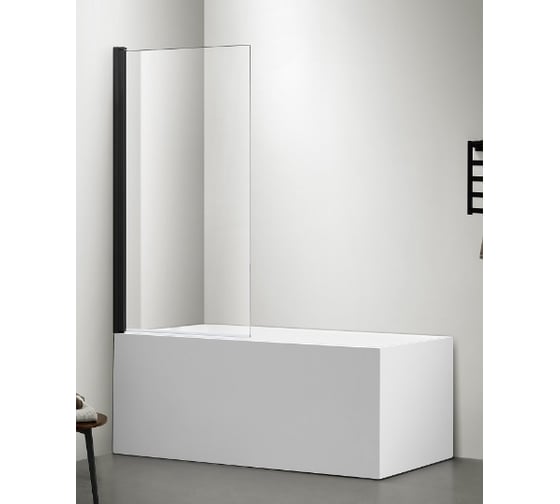 Изображение товара Шторка на ванну Aquatek одноэлементная, поворотная, 800x1500 aq del sba 08015bl 00000126052