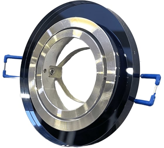 Изображение товара Встраиваемый поворотный светильник truEnergy gu5.3 d90xh25 ip20 черный/стекло 21229