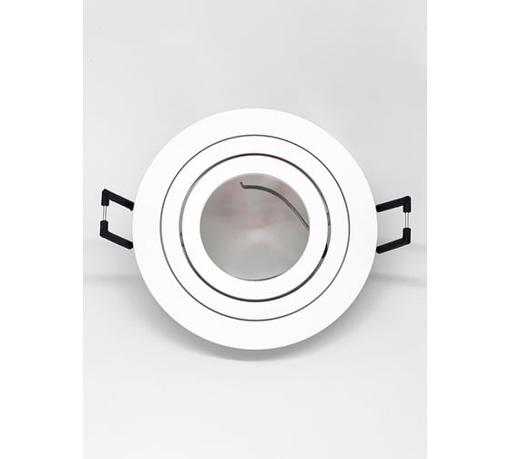 Изображение товара Встраиваемый поворотный светильник truEnergy gu5.3 d95xh25 ip20 белый/алюминий 21222