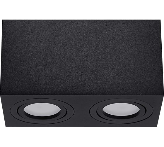 Изображение товара Накладной двойной поворотный светильник truEnergy под лампу 2хGU10 180x95xH90 IP20 черный/алюминий 21343