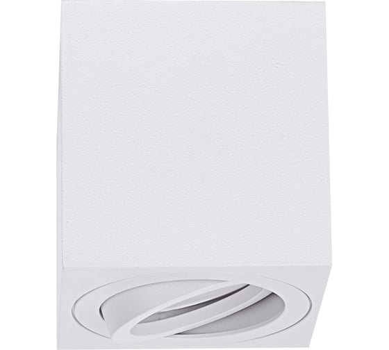 Изображение товара Накладной поворотный светильник truEnergy под лампу GU10 80x80xH85 IP20 белый/алюминий 21340