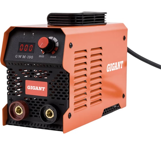 Изображение товара Инверторный сварочный аппарат (190 А; дисплей; кабель 2.5+1.5 м) Gigant GWM-190