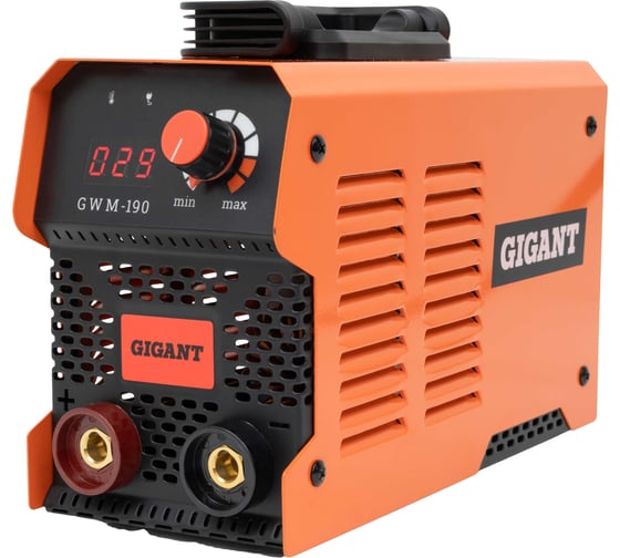 Изображение товара Инверторный сварочный аппарат (190 А; дисплей; кабель 2.5+1.5 м) Gigant GWM-190