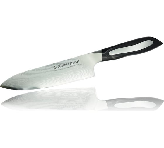 Изображение товара Кухонный поварской нож TOJIRO flash длина лезвия 180 мм, сталь vg10, 63 слоя, рукоять микарта FF-CH180
