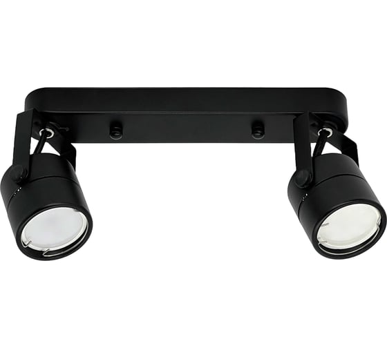 Изображение товара Накладной двойной поворотный светильник truEnergy D60xH130xL260 2xGU10 IP20 черный/металл 21352