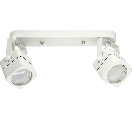 Изображение товара Накладной двойной поворотный светильник truEnergy 2хGU10 D60xH130xL260 IP20 белый/металл 21353