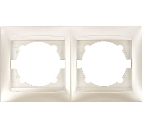 Изображение товара Рамка 2-х постовая горизонтальная перламутр серия "Лама" TDM ELECTRIC SQ1815-0830