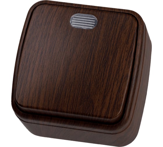 Изображение товара Выключатель TDM ELECTRIC 1-кл. открытой установки с подсветкой IP20 10А, венге "Дача" Народная SQ1824-0045