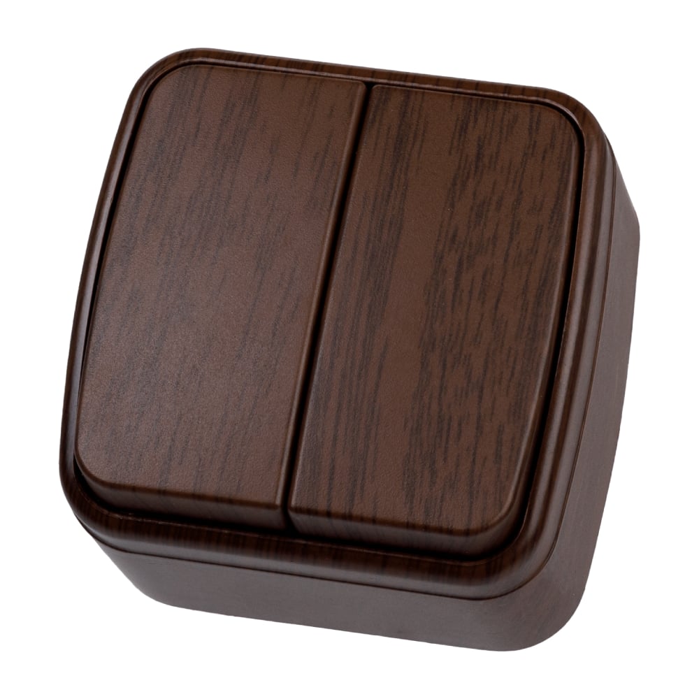 Изображение товара Выключатель TDM ELECTRIC 2-кл IP20 10А венге для освещения