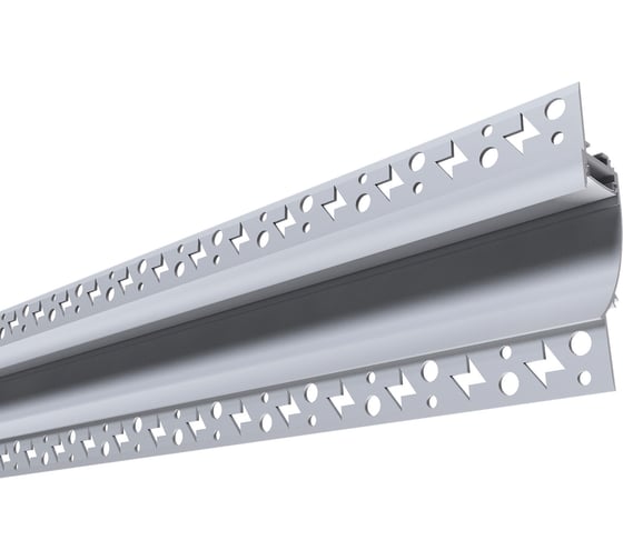 Изображение товара Алюминиевый профиль Apeyron для светодиодной ленты, штукатурка, серебро, 98x18,8мм, 2,5м, комплект 08-44