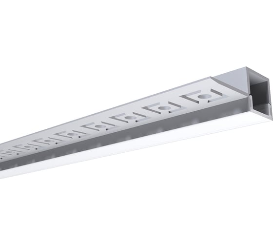 Изображение товара Алюминиевый профиль Apeyron для светодиодной ленты, штукатурка, серебро, 36x15мм, 2,5м, комплект 08-51