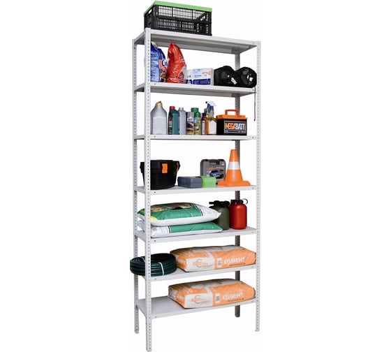 Изображение товара Металлический стеллаж Cobalt p мс 257 400 с 7-ю полками, 1000x400x2500 161451