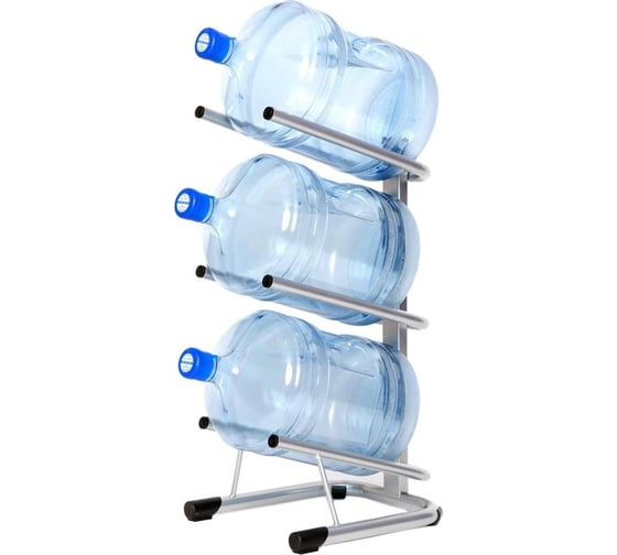Изображение товара Стеллаж для бутилированной воды Cobalt kd бридж на 3 тары, цвет серый 276303