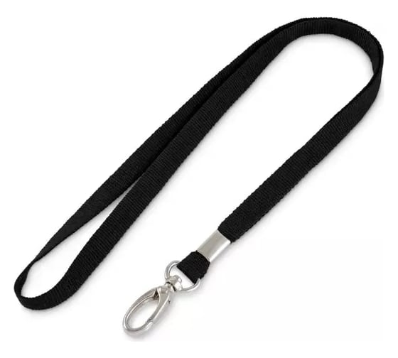 Изображение товара Держатель для бейджа ООО Комус 90 см x 10 мм с карабином черный 1372753
