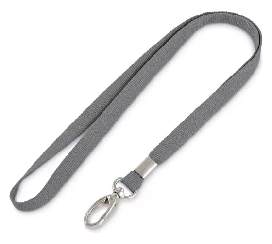 Изображение товара Держатель для бейджа ООО Комус 90 см x 10 мм с карабином серый 1372752