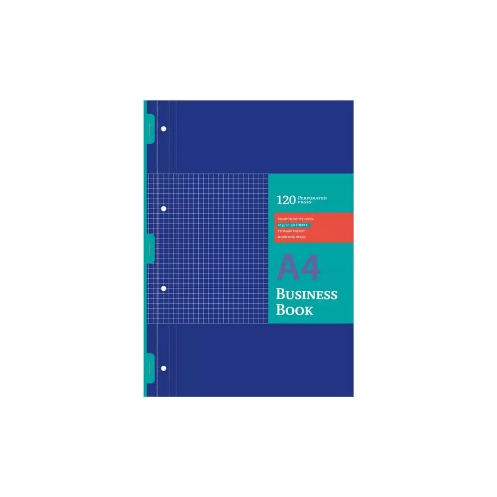 Изображение товара Блокнот офис3 на скрепке А4 60 листов клетка синий картонная обложка