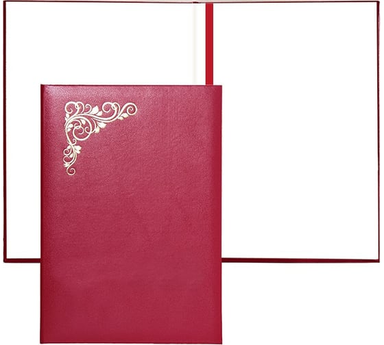 Изображение товара Адресная папка ООО Комус виньетка бумвинил бордо, упаковка 5 шт, 993984