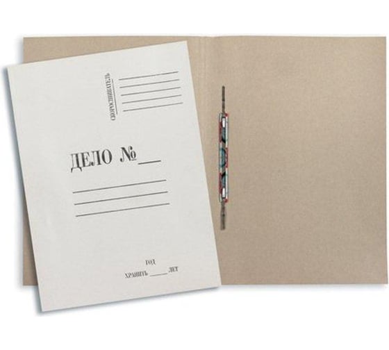 Изображение товара Картонный скоросшиватель ООО Комус дело 220 г/м2 немелованный картон 20 шт 830838