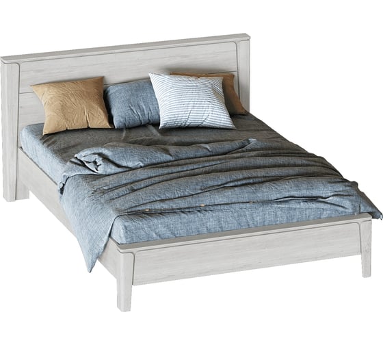 Изображение товара Кровать Мебельград Мальта спальня, 1600, с ортопедическим основанием, подъемным механизмом и бельевым ящиком, дуб винтерберг 62126