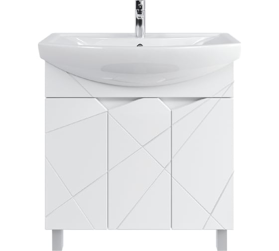 Изображение товара Напольная тумба для ванной комнаты Sanstar каскад 80 без раковины, белая 268.1-1.4.1 268.1-1.4.1.