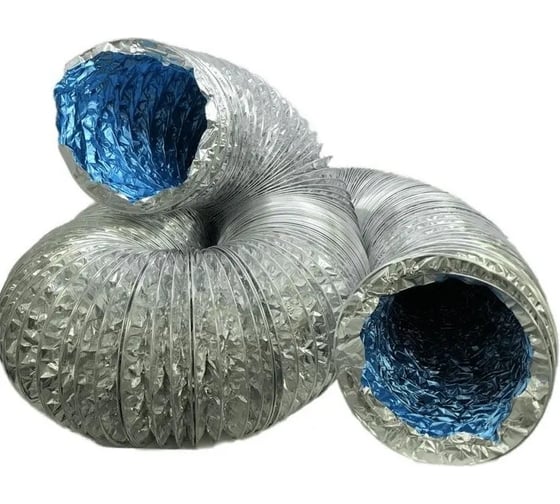 Изображение товара Воздуховод антибактериальный алюминиевый пожаробезопасный гибкий Ecoduct Alu 203 мм, 10 м DEC A11203AB