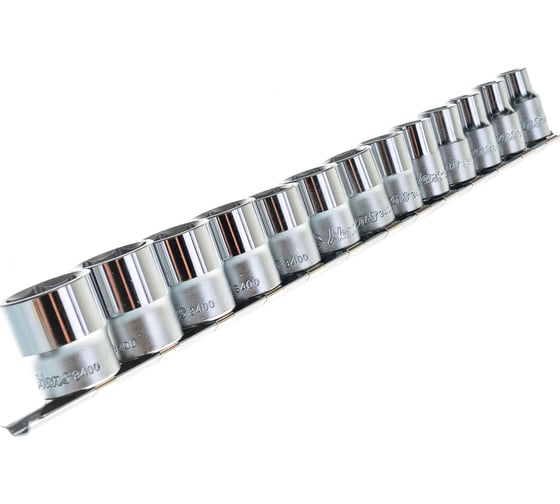 Изображение товара Комплект 6-ти гранных торцевых головок (8-22 мм; 3/8"; 13 шт.) Hans 3613M