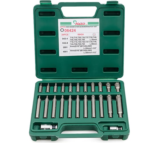 Изображение товара Набор бит 5/16" (24 предмета) Hans 6424