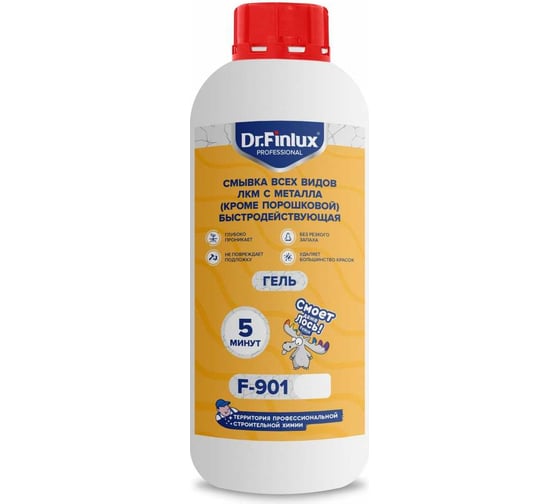 Изображение товара Быстродействующая профессиональная смывка старой краски с металла Finlux Dr. F-914 1 кг 4603783202454