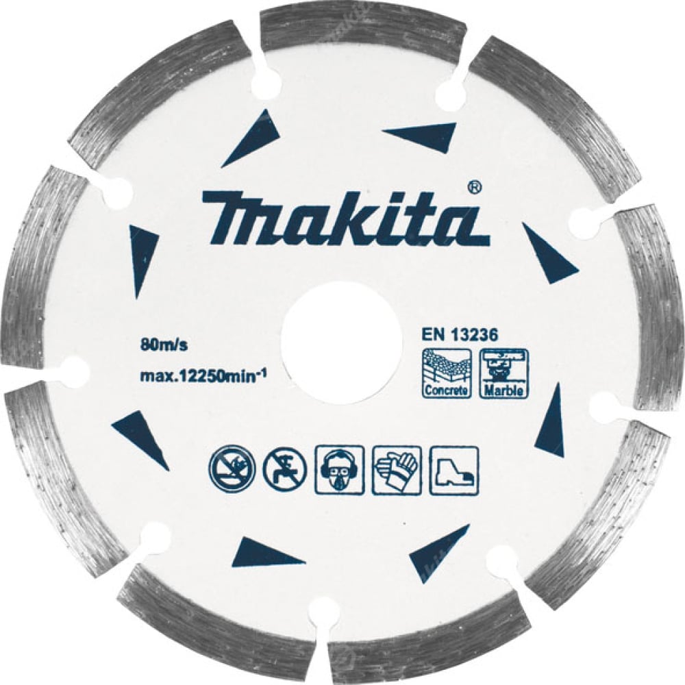Сегментированный диск алмазный по бетону/мрамору Makita диск алмазный сегментированный 125х22 мм россна р860127