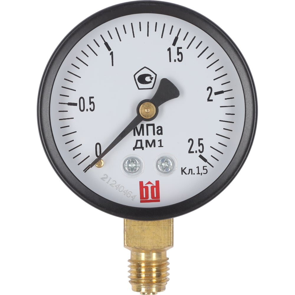 Изображение товара Манометр ДМ 1 Т2 063 Р (0-2.5) МПа, кл.1.5, М12x1.5 BD 1151100008