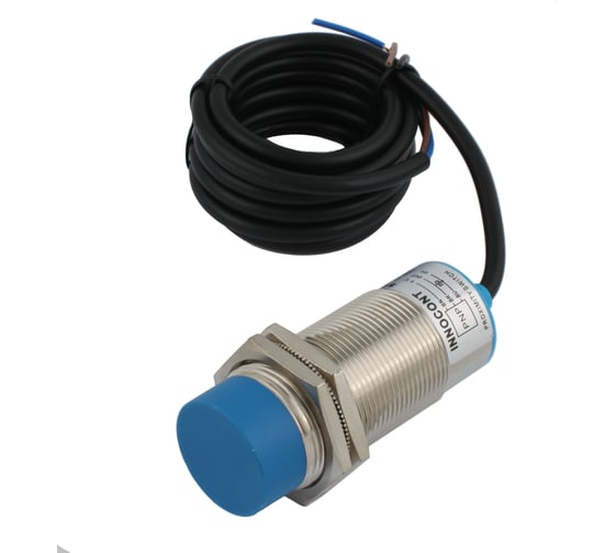 Изображение товара Индуктивный неэкранированный датчик INNOCONT, M30x1,5, L=78 мм, зона срабатывания 15 мм, -25 +60 С, 12…24 VDC, IP65, выход: PNP NO, макс. ток 200 мА, кабель 2 м SL-30P15C