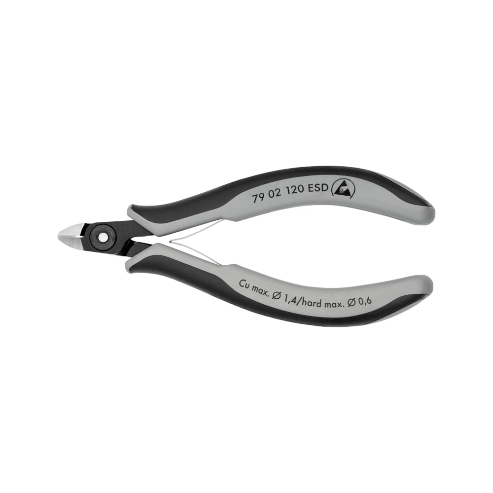 Изображение товара Прецизионные бокорезы KNIPEX ESD маленькая головка, 120 мм, 2-комп антистатические ручки KN-7902120ESD