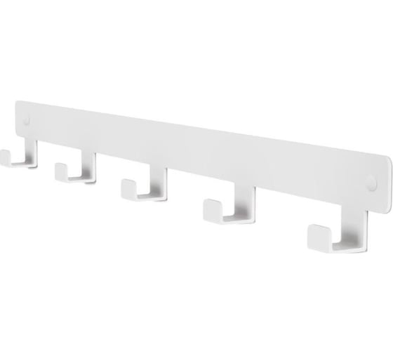 Изображение товара Вешалка ООО Комус KD_настенная Эльда-8, 500x26x50, 5 крючков, белая 1626324