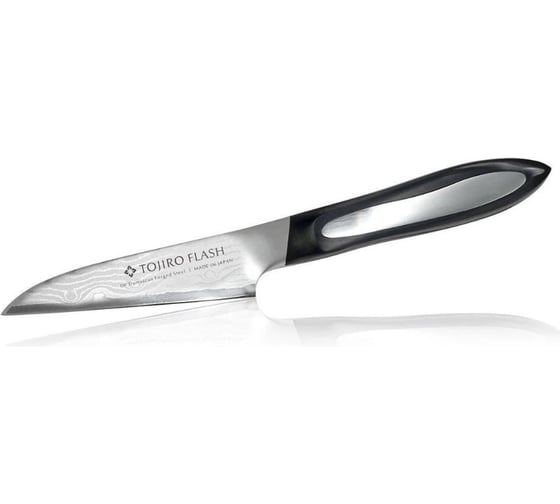 Изображение товара Кухонный универсальный нож TOJIRO flash, длина лезвия 90 мм, сталь vg10, 37 слоев, рукоять микарта FF-PA90