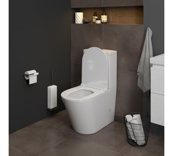 Изображение товара Напольный унитаз Teymi Solli безободковый, сиденье микролифт T40203 ЦБ-00264841