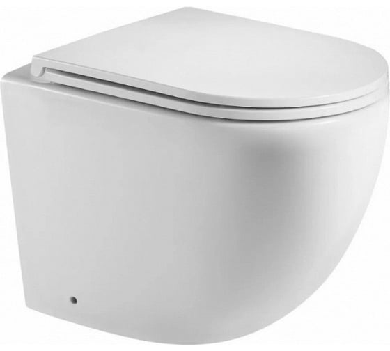 Изображение товара Приставной унитаз Teymi Lina HD безободковый, сиденье микролифт T40104 ЦБ-00265406