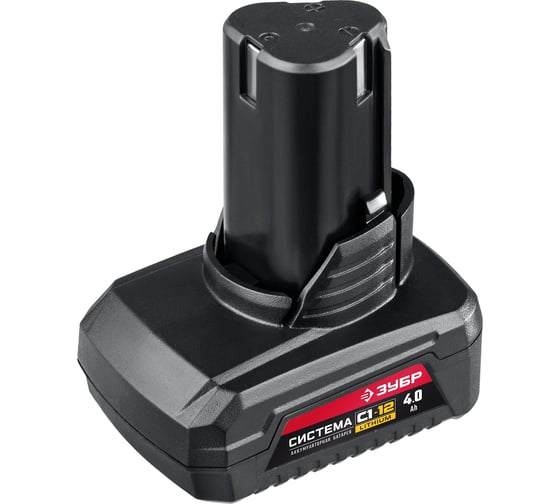 Изображение товара Аккумуляторная батарея ЗУБР 12 В, li-ion, 4 Ач АКБ-С1-12-4
