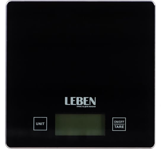Изображение товара Кухонные электронные весы LEBEN стекл. платформа, макс. нагр. 5 кг (точн. измер. 1 гр) 268-045