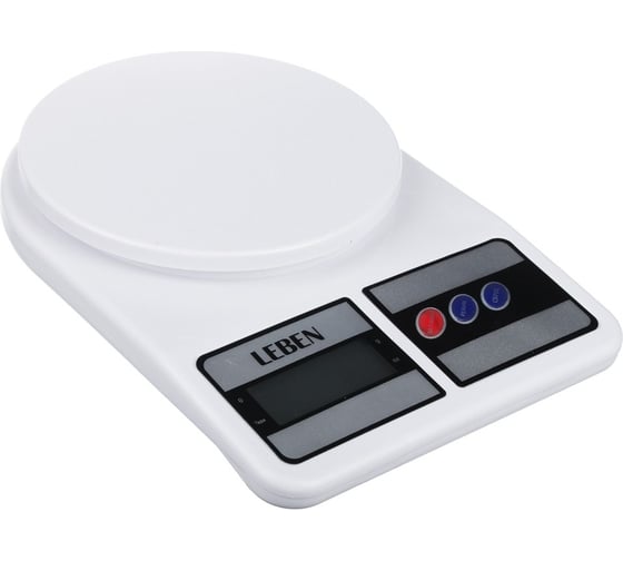 Изображение товара Кухонные электронные весы LEBEN пластик, макс. нагрузка до 5 кг (точн. измер. 1 гр) 268-056