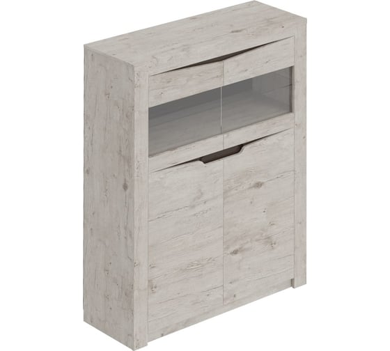 Изображение товара Шкаф Мебельград Соренто гостиная, 2 двери, дуб бонифаций/дуб бонифаций/кофе структурный матовый 33930_1