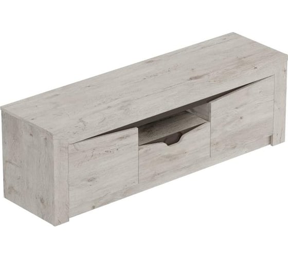 Изображение товара Тумба ТВ Мебельград Соренто гостиная, с 2 дверцами и ящиком, дуб бонифаций/дуб бонифаций/кофе структурный матовый 33926_1