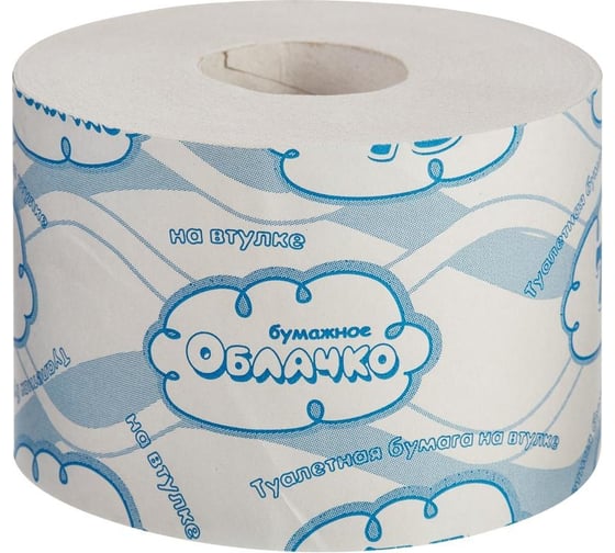 Изображение товара Туалетная бумага ООО Комус Бумажное облачко на втулке, 1 слой, 75 м, 30 рул/уп 1537884