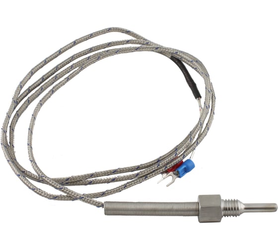 Изображение товара Датчик температуры с кабелем INNOCONT исполнение N, спай CA, раб.часть: диаметр 4,8мм длина 30мм, резьба М10x1,5, длина кабеля 3м TS-W-N-CA-4,8-30-3-M10x1,5