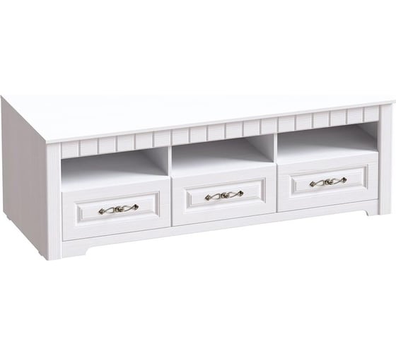 Изображение товара Тумба ТВ Мебельград Прованс гостиная, 1540, бодега белая/патина премиум 28023_1