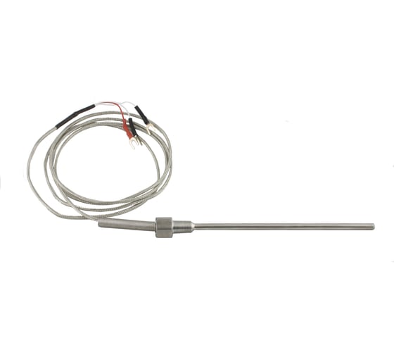Изображение товара Датчик температуры с кабелем INNOCONT исполнение N, спай Pt100, раб. часть: диаметр 4,8мм длина 150мм, резьба 1/8", длина кабеля 1.5м TS-W-N-Pt100-4,8-150-1,5-1/8