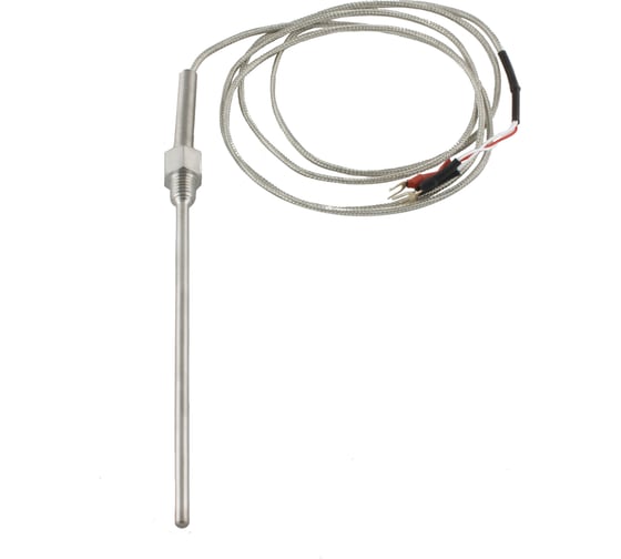 Изображение товара Датчик температуры с кабелем INNOCONT исполнение N, спай Pt100, раб. часть: диаметр 4,8мм длина 150мм, резьба М10x1,5, длина кабеля 1.5м TS-W-N-Pt100-4,8-150-1,5-M10x1,5
