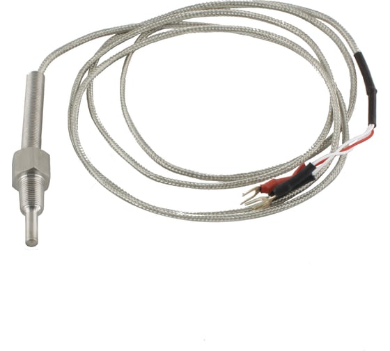 Изображение товара Датчик температуры с кабелем INNOCONT исполнение N, спай Pt100, раб. часть: диаметр 4,8мм длина 30мм, резьба 1/8", длина кабеля 1.5м TS-W-N-Pt100-4,8-30-1,5-1/8